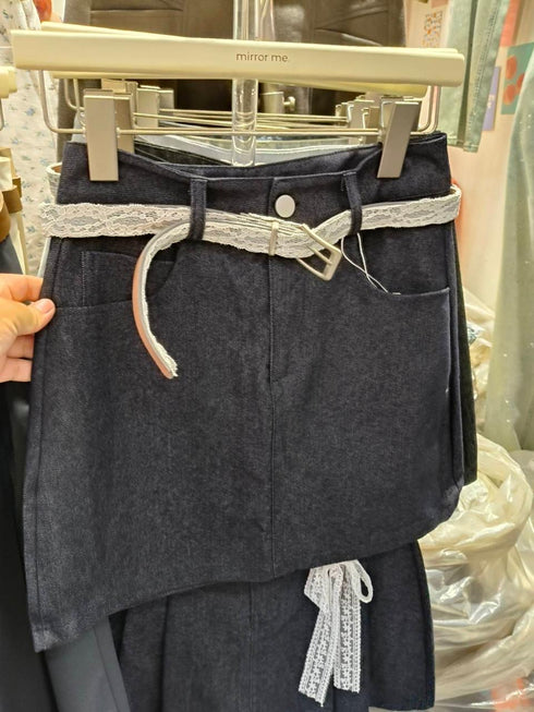 Denim Plain Mini Skirts